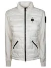 Blauer Biker Zip-up Quilted Jacket In White