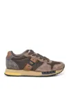 Blauer Green Leather Men Sneaker In Multi