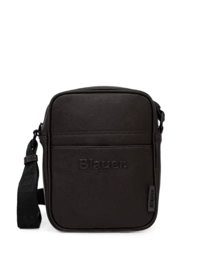 Blauer Zip Compartment Messenger Bag In Brown