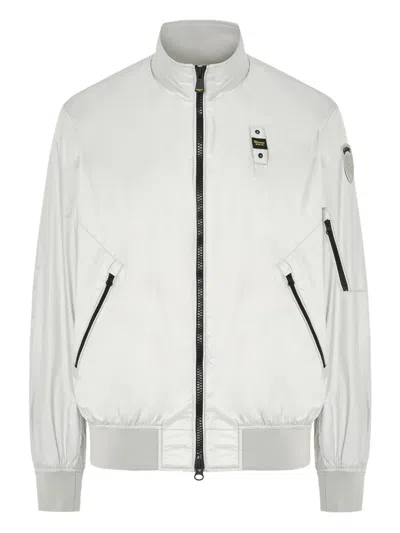 Blauer Zip-fastening Bomber Jacket In Gray