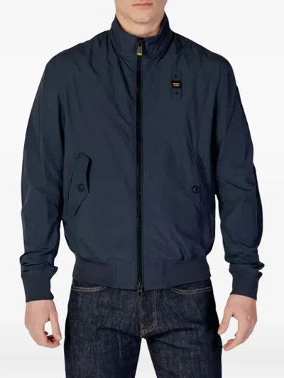 Blauer Zip-fastening Jacket In Blue