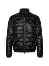 Blauer Zip Quilted Jacket In Black