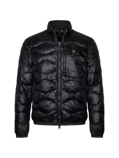 Blauer Zip Quilted Jacket In Black
