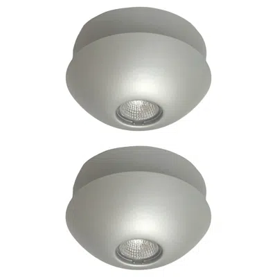 Pre-owned Blauet Postmodern Grey Metal Pair Of Halogen Flush Mounts By , Barcelona, 1980s In Gray