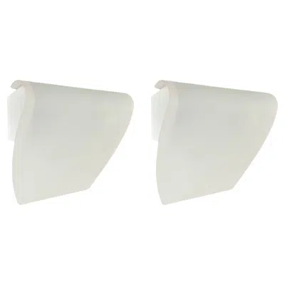 Pre-owned Blauet Postmodern Pair Of White Glass Metal Wall Sconces By , Barcelona, 1990s