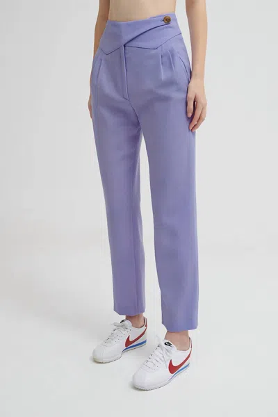 Blazã© Milano Cool & Easy Everyday Basque Pants In Lilac In Blue
