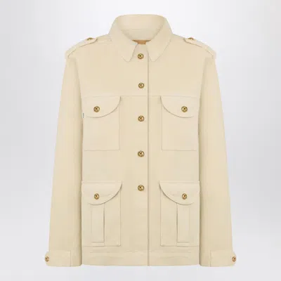 Blazã© Milano Safari Jacket In Beige Denim Women In Neutral