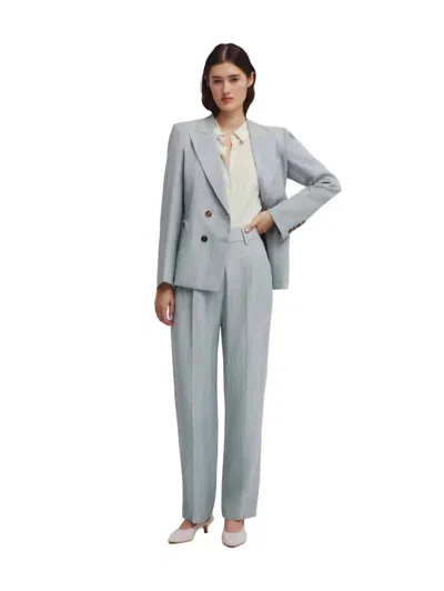 Blazé Milano After You Fox Straight Pant In Blue In Gray