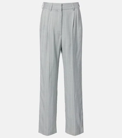 Blazé Milano Blaze Milano After You Striped Straight Pants In Gray