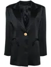 Blazé Milano Agneta Buttoned-sleeve Blazer In Blue