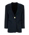 Blazé Milano Agneta Buttoned-sleeve Blazer In Black