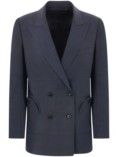 Blazé Milano Double-breasted Blazer In Gray
