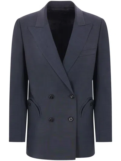 Blazé Milano Double-breasted Blazer In Gray