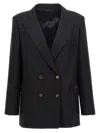 Blazé Milano Blaze Milano Everyday Rox Star Double Breasted Blazer In Nero
