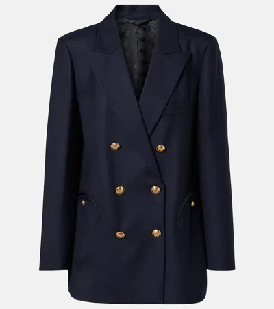 Blazé Milano Alcanara Everynight Double-breasted Virgin Wool Blazer In Blue
