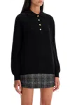 Blazé Milano Alegria Silk And Cotton-blend Sweater In Black