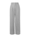 Blazé Milano Alithia Pleated Straight-leg Pants In Gray