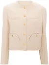 Blazé Milano All Inn Shamo Bolero Wool Blazer In Neutrals