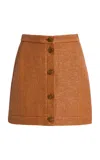 Blazé Milano Appaloosa Cotton-blend Mini Skirt In Brown