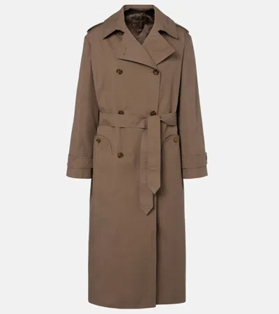 Blazé Milano Assel Cotton-blend Trench Coat In Brown
