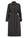 Blazé Milano Astoria Belted Trench Coat In Gray