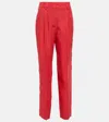 Blazé Milano Midday Sun Linen Banker Pants In Red
