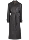 Blazé Milano Blaze Milano Basotto Belted Wool Trench Coat In Gray