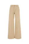 Blazé Milano Jeans Dalla Gamba Ampia Nariida In Denim Beige Donna In Almond