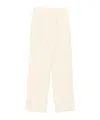 Blazé Milano Savannah Fox Straight Trousers In White