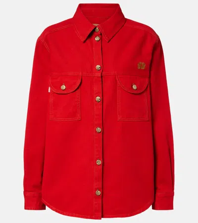 Blazé Milano Blaze Milano Berber Denim Overshirt In Red