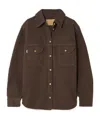 Blazé Milano Berber Embroidered Denim Shirt In Brown