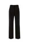 Blazé Milano Blaze Embroidered Wool Blend Lady Maud Fox Palazzo Pant In Black