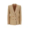 Blazé Milano Button Double-breasted Jacket In Neutral
