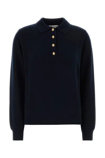 Blazé Milano Blaze Midnight Blue Wool Blend Highland Polo Shirt