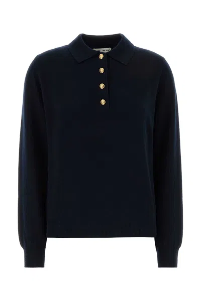 Blazé Milano Blaze Wool-cashmere Highland Polo Shirt For Women In Blue