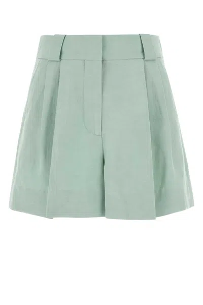 Blazé Milano Blaze Zenith Silk-linen Blend Shorts In Light Blue