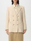 Blazé Milano Everynight Ivory Double-breasted Jacket In White