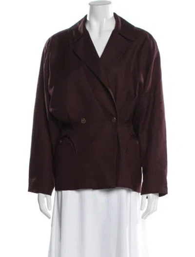 Pre-owned Blazé Milano Blazer In Burgundy