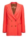 Blazé Milano Exit Everyday Wool Double-breasted Blazer In Nude & Neutrals