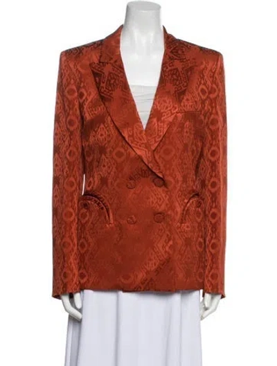 Pre-owned Blazé Milano Blazer In Orange