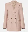 Blazé Milano Spray Linen And Wool Blazer In Beige