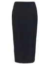 Blazé Milano Sharewood Sussex Jacquard High-waist Midi Skirt In Blue