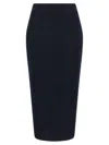 Blazé Milano Sharewood Sussex Jacquard High-waist Midi Skirt In Blue