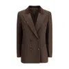Blazé Milano Brown Fleece Wool Blazer In Brown