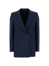 Blazé Milano Button Double-breasted Jacket In Blue