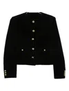 Blazé Milano Button-fastening Cotton-blend Jacket In Black