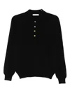 Blazé Milano Button-placket Polo Top In Black