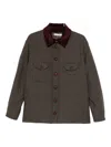 Blazé Milano Berber Corduroy-trimmed Wool-blend Jacket In Gray