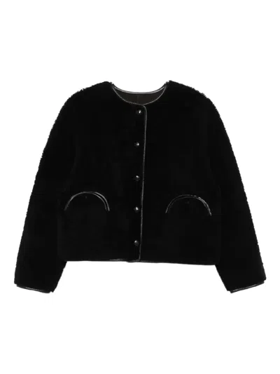 Blazé Milano Buttoned-up Welt-pocket Jacket In Black
