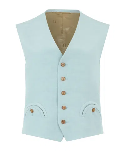 Blazé Milano Buttoned Waistcoat In Blue